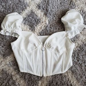White corset top